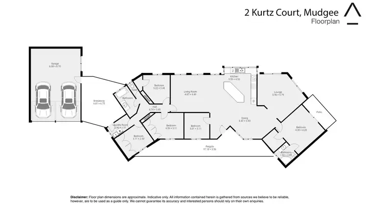 Floorplan of Homely house listing, 2 Kurtz Court, Mudgee NSW 2850