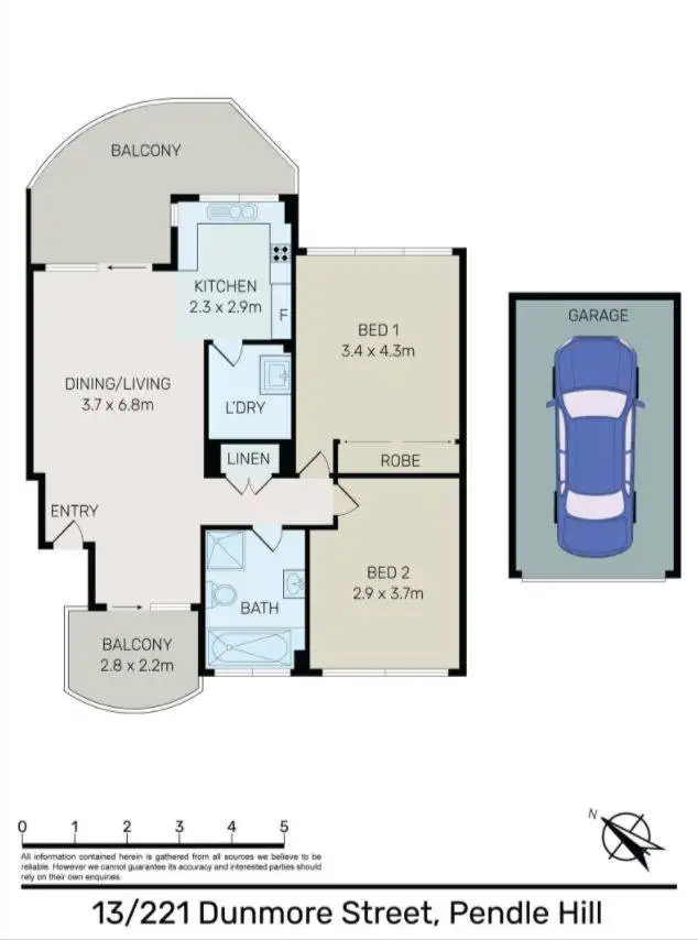 Floorplan of Homely apartment listing, 13/221-223 Dunmore Street, Pendle Hill NSW 2145