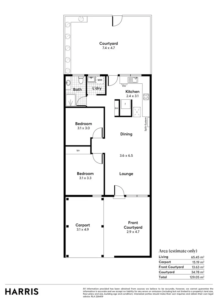 Floorplan of Homely unit listing, 4/179 North East Road, Manningham SA 5086