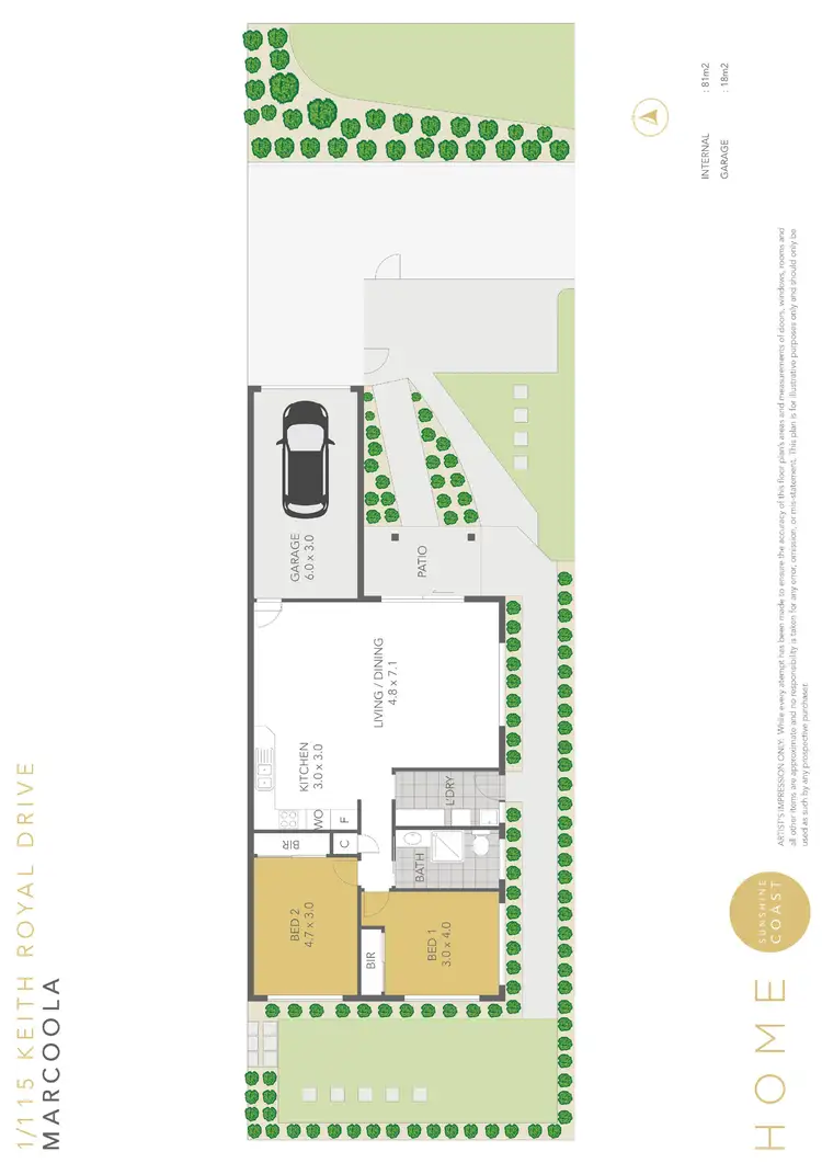 Floorplan of Homely house listing, 1/115 Keith Royal Drive, Marcoola QLD 4564