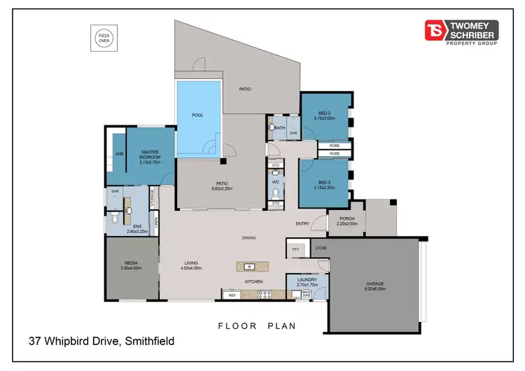 Floorplan of Homely house listing, 37 Whipbird Drive, Smithfield QLD 4878
