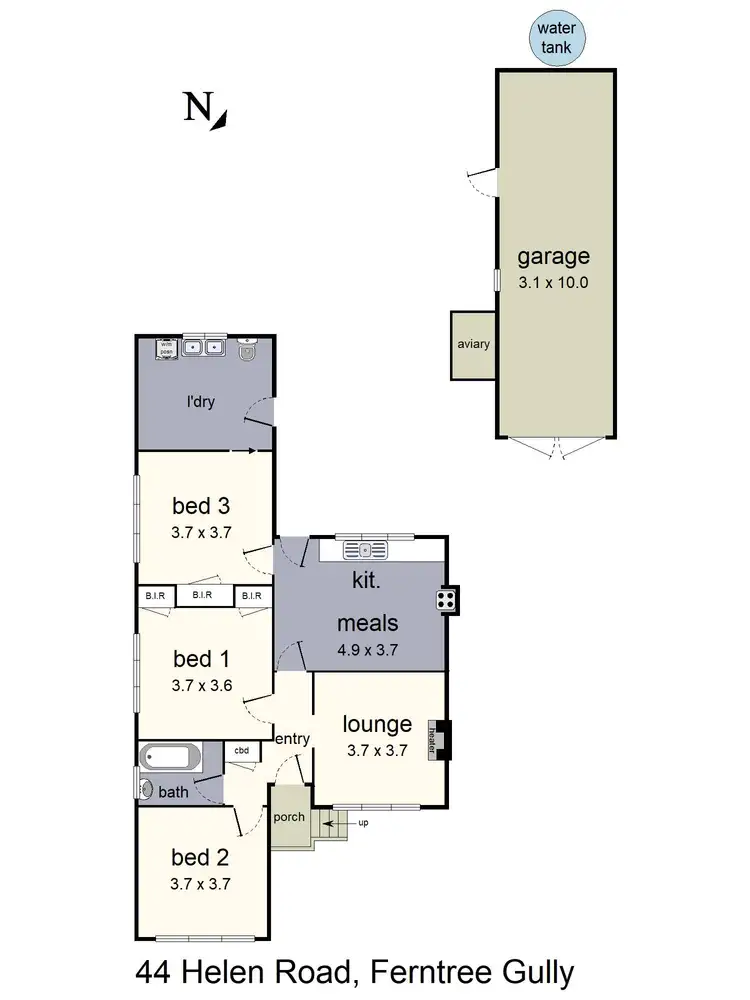 Floorplan of Homely house listing, 44 Helen Road, Ferntree Gully VIC 3156