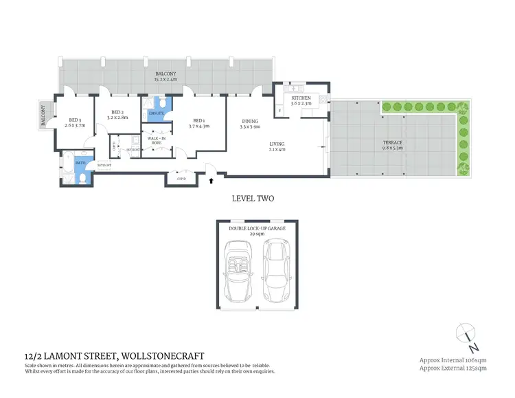Floorplan of Homely apartment listing, 12/2 Lamont Street, Wollstonecraft NSW 2065