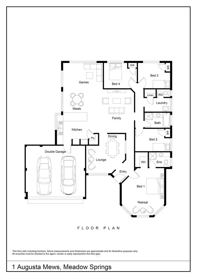 Floorplan of Homely house listing, 1 Augusta Mews, Meadow Springs WA 6210