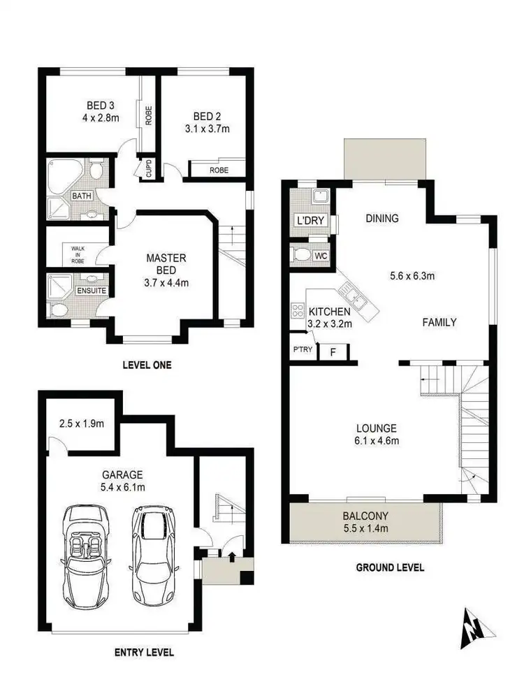 Floorplan of Homely townhouse listing, 5/26-30 North Rocks Road, North Rocks NSW 2151