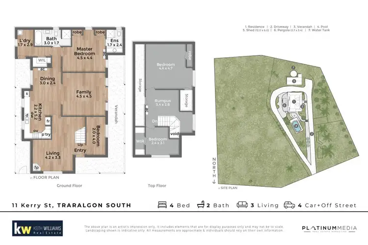 Floorplan of Homely house listing, 11 Kerry Street, Traralgon South VIC 3844