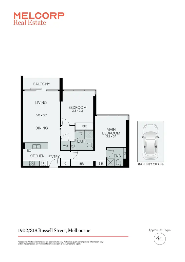 Floorplan of Homely unit listing, 1902/318 Russell Street, Melbourne VIC 3000