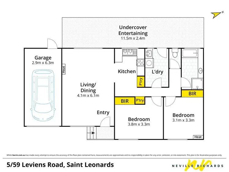 Floorplan of Homely unit listing, 3/59 Leviens Road, St Leonards VIC 3223