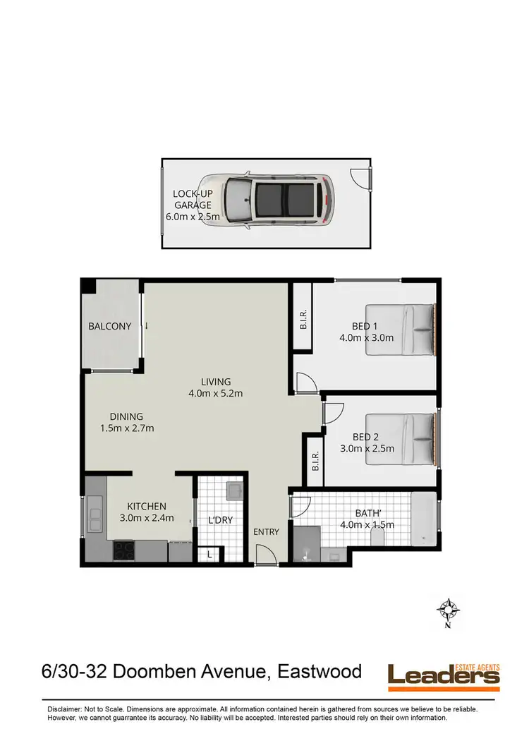 Floorplan of Homely unit listing, 6/30-32 Doomben Avenue, Eastwood NSW 2122