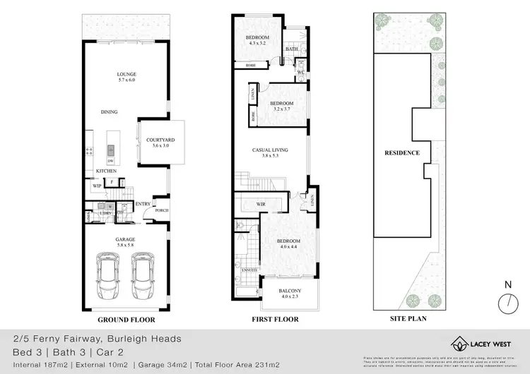 Floorplan of Homely semi-detached listing, 2/5 Ferny Fairway, Burleigh Heads QLD 4220