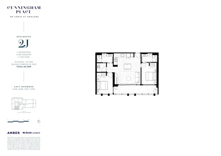 Floorplan of Homely apartment listing, 1208/35 Corio Street, Geelong VIC 3220