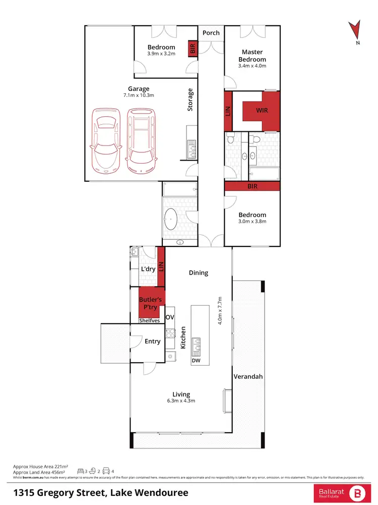 Floorplan of Homely house listing, 1315 Gregory Street, Lake Wendouree VIC 3350
