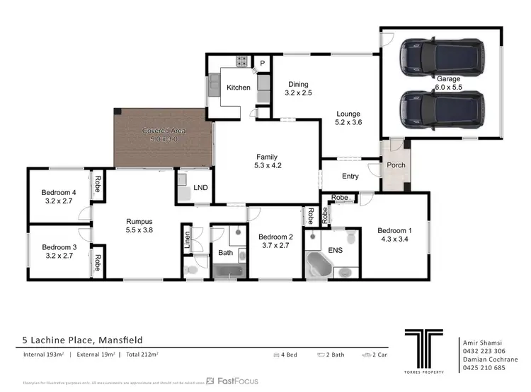 Floorplan of Homely house listing, 5 Lachine Place, Mansfield QLD 4122