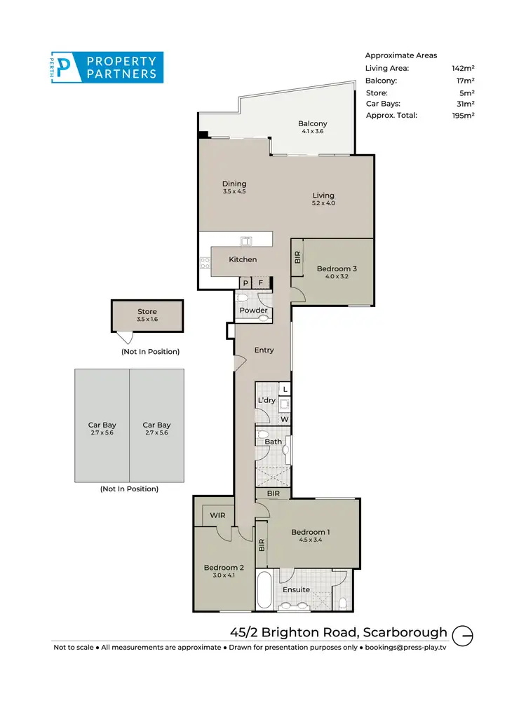 Floorplan of Homely apartment listing, 45/2 Brighton Road, Scarborough WA 6019