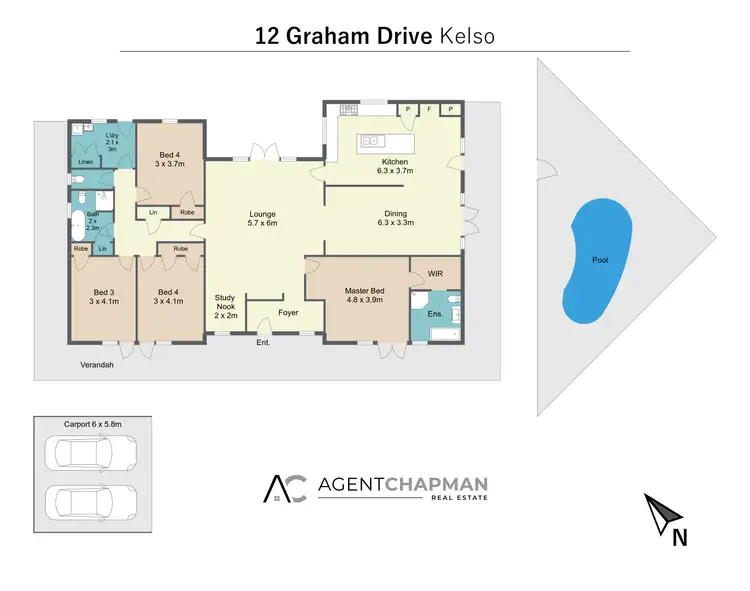 Floorplan of Homely house listing, 12 Graham Drive, Kelso NSW 2795