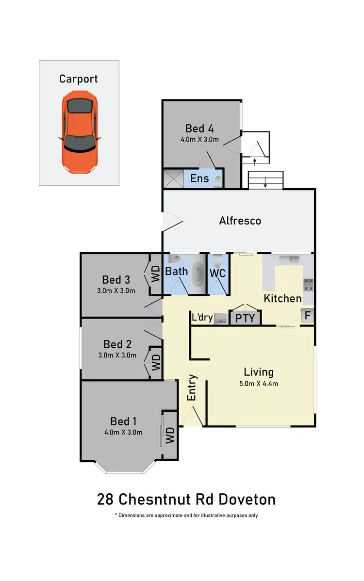 Floorplan of Homely house listing, 28 Chestnut Road, Doveton VIC 3177