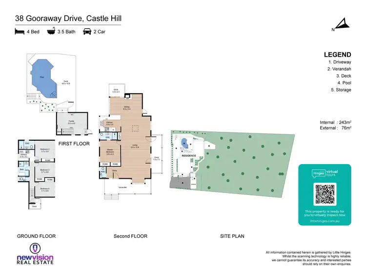 Floorplan of Homely house listing, 38 Gooraway Drive, Castle Hill NSW 2154