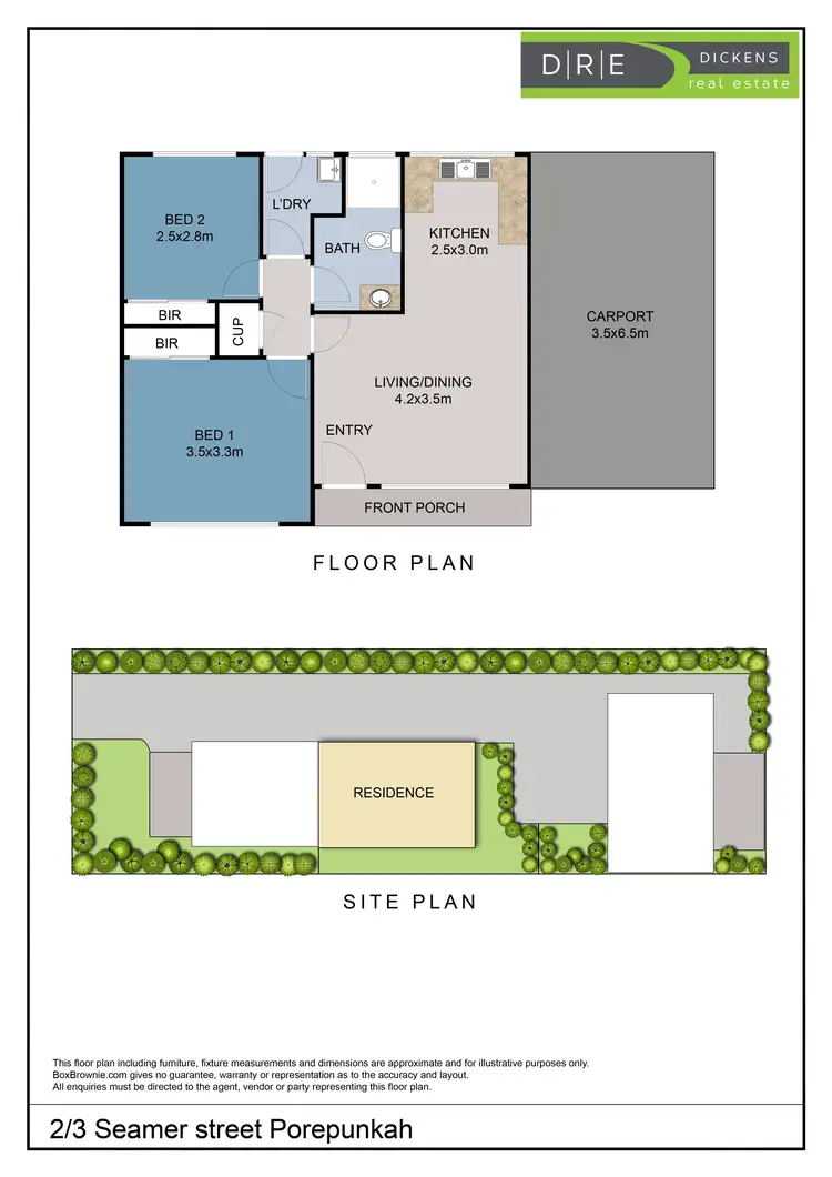 Floorplan of Homely unit listing, 2/3 Seamer Street, Porepunkah VIC 3740