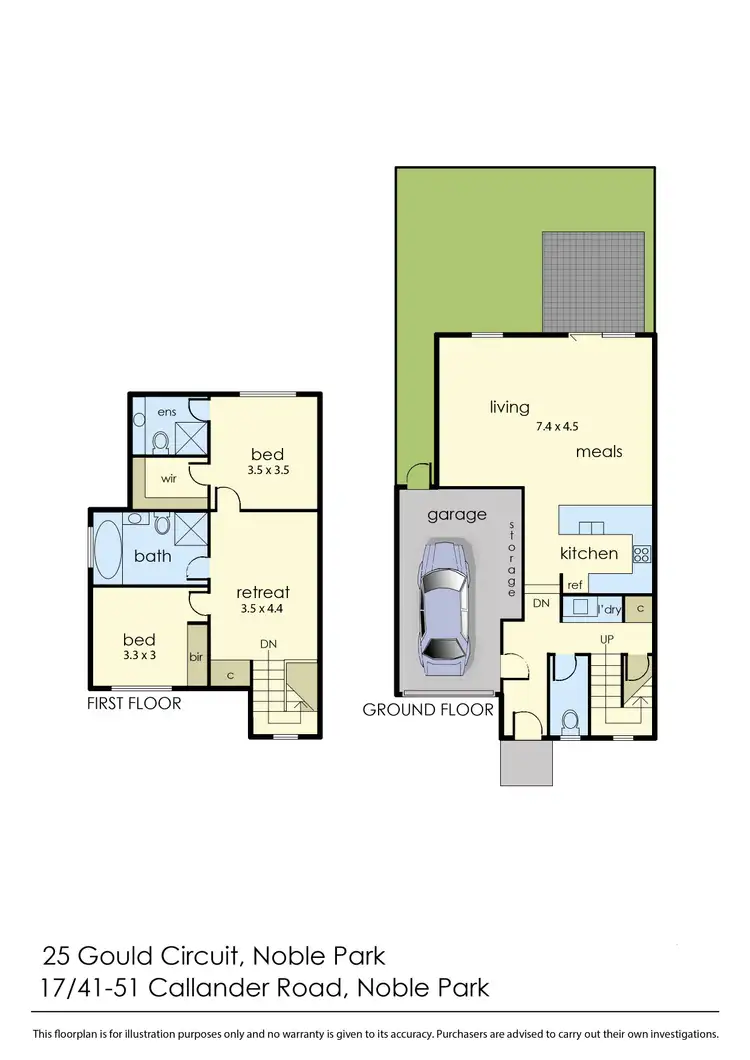 Floorplan of Homely townhouse listing, 17/41-51 Callander Road, Noble Park VIC 3174
