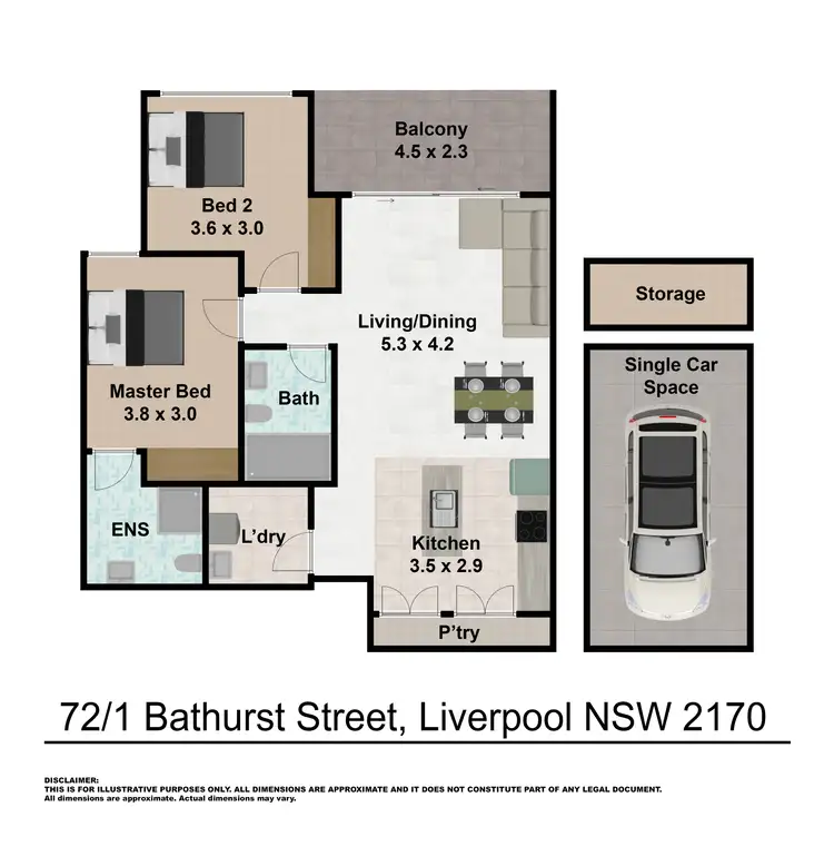 Floorplan of Homely apartment listing, 72/1 Bathurst Street, Liverpool NSW 2170
