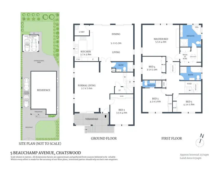 Floorplan of Homely house listing, 5 Beauchamp Avenue, Chatswood NSW 2067