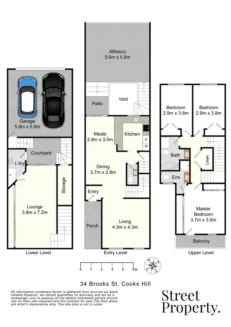 Floorplan of Homely terrace listing, 34 Brooks Street, Cooks Hill NSW 2300