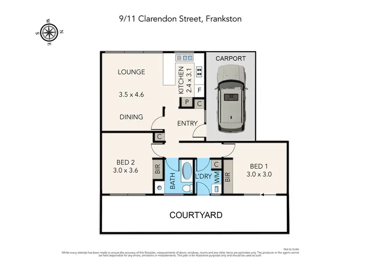 Floorplan of Homely unit listing, 9/11 Clarendon Street, Frankston VIC 3199