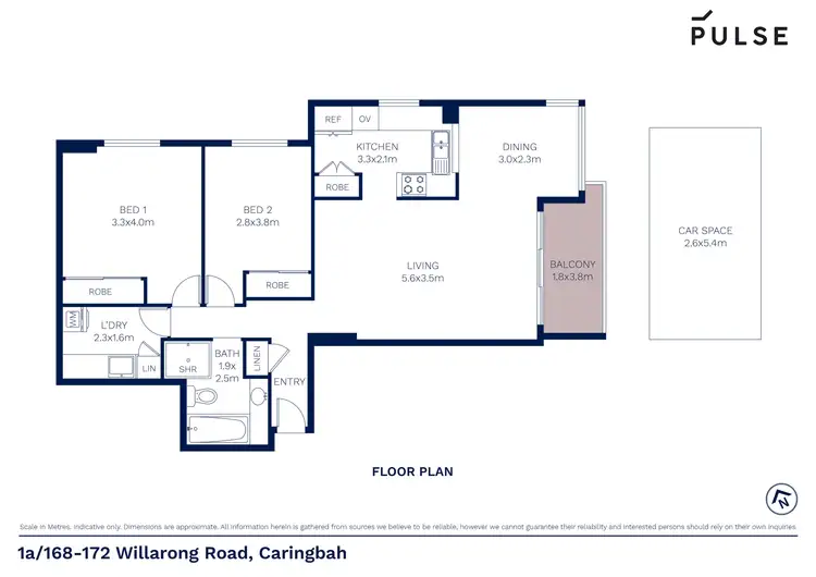Floorplan of Homely apartment listing, 1A/168 Willarong Road, Caringbah NSW 2229