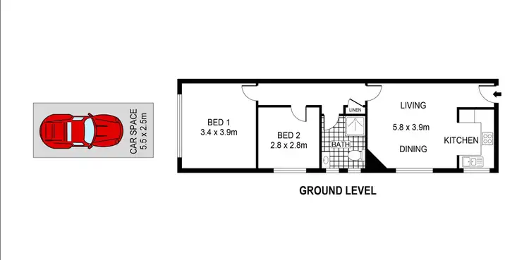 Floorplan of Homely apartment listing, 2/51a Forsyth Street, Kingsford NSW 2032