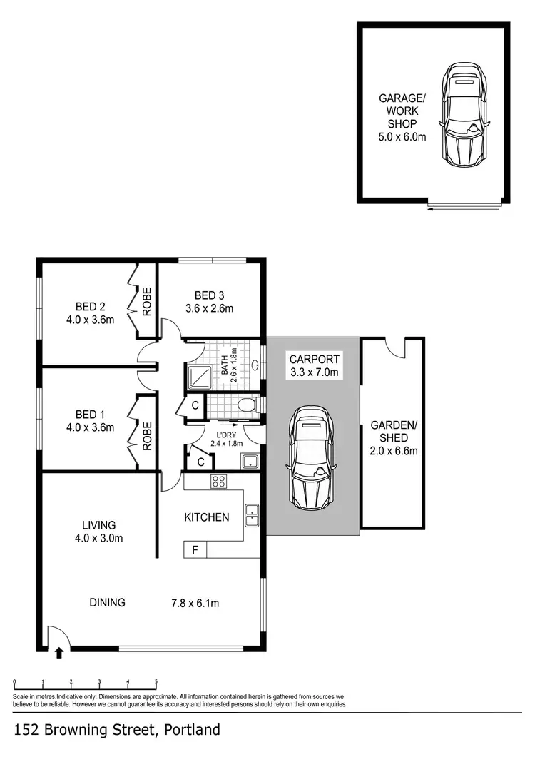 Floorplan of Homely house listing, 152 Browning Street, Portland VIC 3305