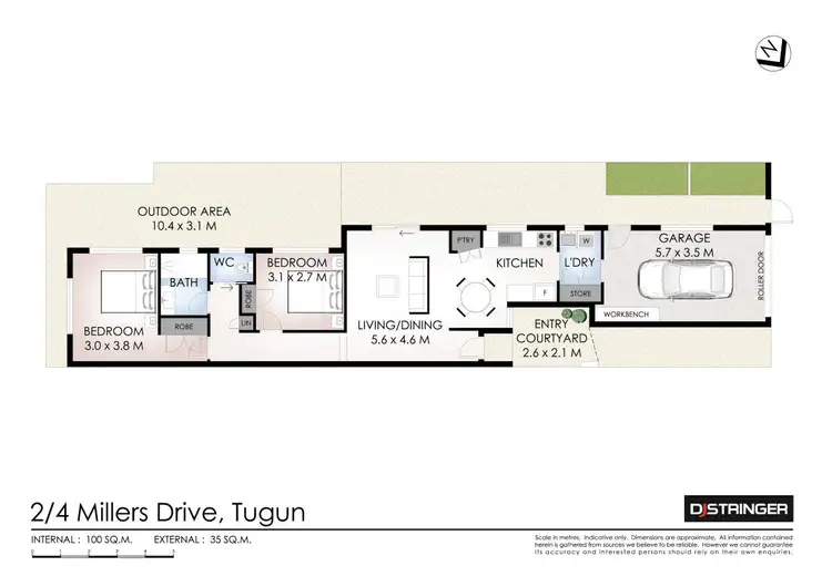 Floorplan of Homely house listing, 2/4 Millers Drive, Tugun QLD 4224