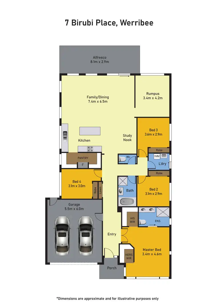 Floorplan of Homely house listing, 7 Birubi Place, Werribee VIC 3030