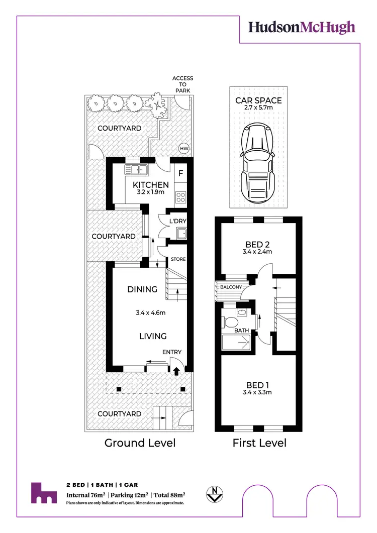 Floorplan of Homely townhouse listing, 1/12A Leys Avenue, Lilyfield NSW 2040