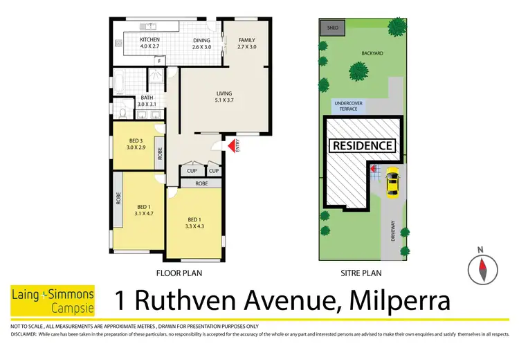 Floorplan of Homely house listing, 1 Ruthven Avenue, Milperra NSW 2214