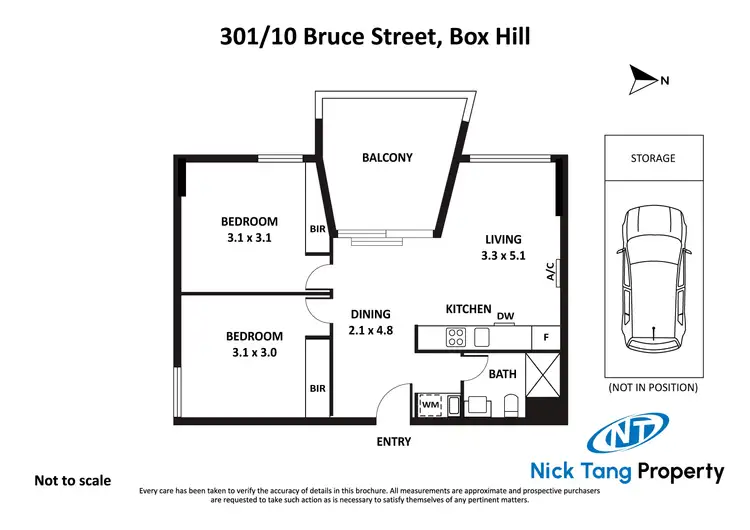 Floorplan of Homely apartment listing, 301/10 Bruce Street, Box Hill VIC 3128