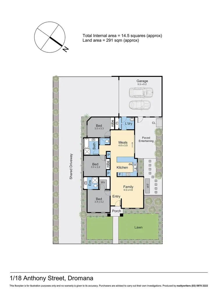 Floorplan of Homely unit listing, 1/18 Anthony Street, Dromana VIC 3936
