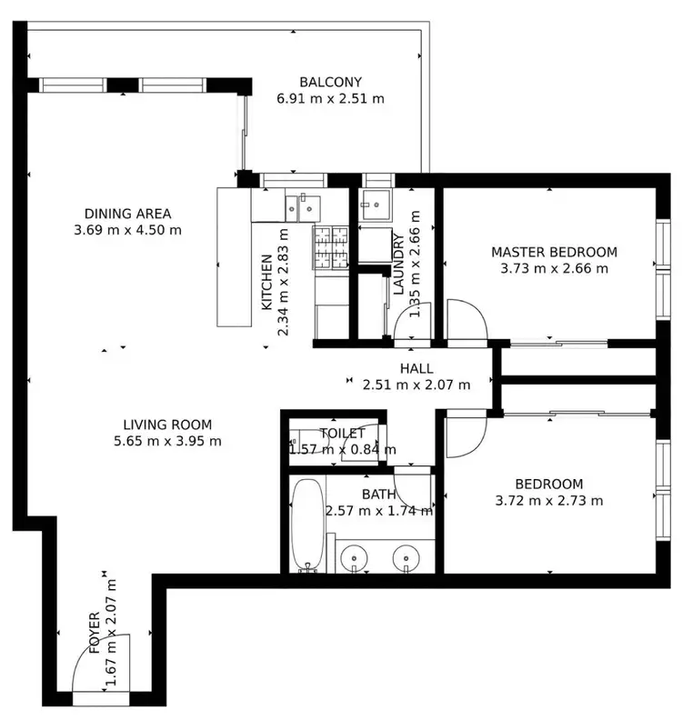 Floorplan of Homely unit listing, 1128/2-10 Greenslopes Street, Cairns North QLD 4870