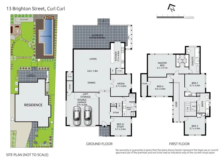 Floorplan of Homely house listing, 13 Brighton Street, Curl Curl NSW 2096