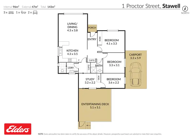 Floorplan of Homely house listing, 1 Proctor Street, Stawell VIC 3380