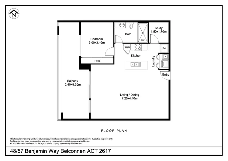 Floorplan of Homely apartment listing, 48/57 Benjamin Way, Belconnen ACT 2617