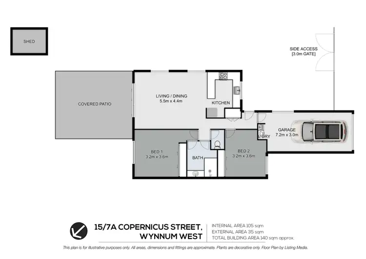 Floorplan of Homely villa listing, 15/7A Copernicus Street, Wynnum West QLD 4178
