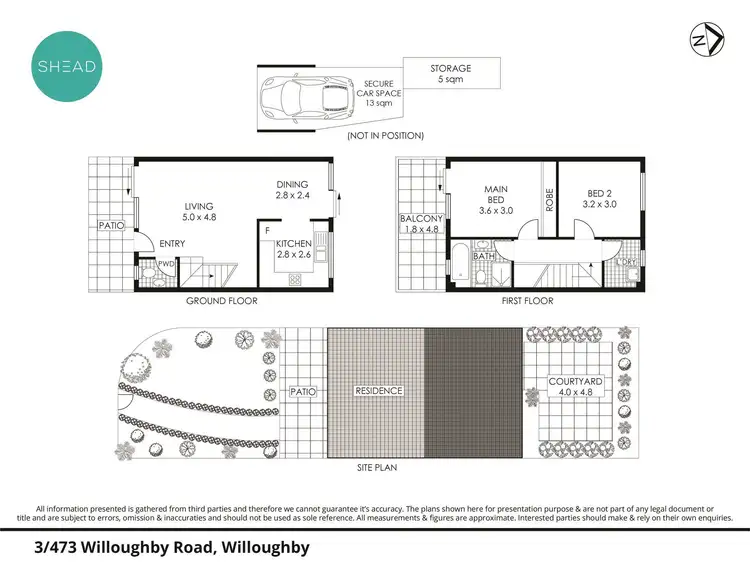 Floorplan of Homely unit listing, 3/473 Willoughby Road, Willoughby NSW 2068