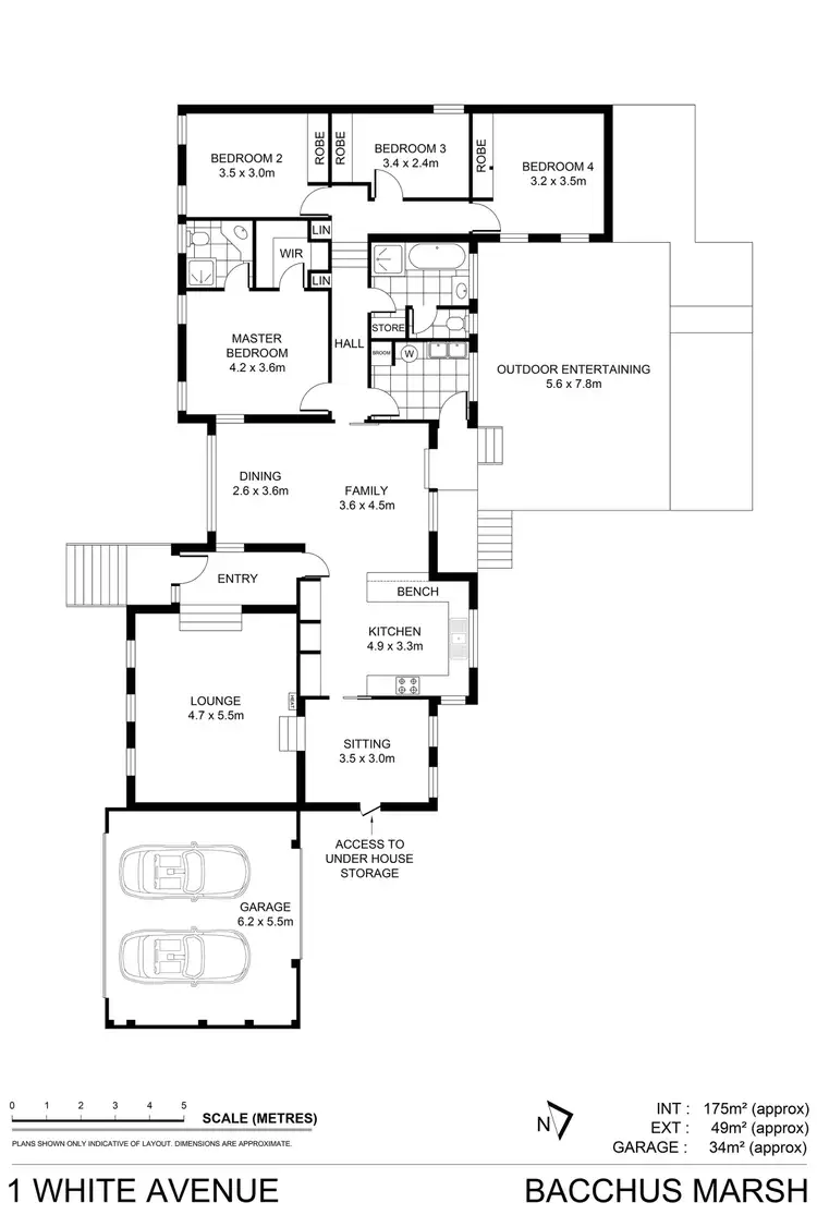 Floorplan of Homely house listing, 1 White Avenue, Bacchus Marsh VIC 3340