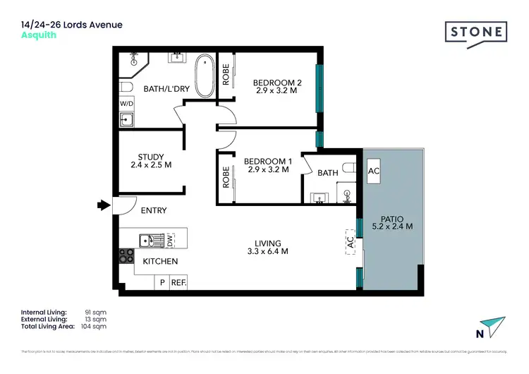 Floorplan of Homely apartment listing, 14/24-26 Lords Avenue, Asquith NSW 2077