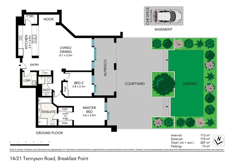 Floorplan of Homely apartment listing, 14/21 Tennyson Road, Breakfast Point NSW 2137