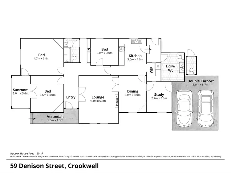 Floorplan of Homely house listing, 59 Denison Street, Crookwell NSW 2583