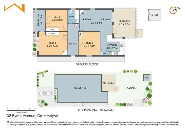 Floorplan of Homely house listing, 32 Byrne Avenue, Drummoyne NSW 2047