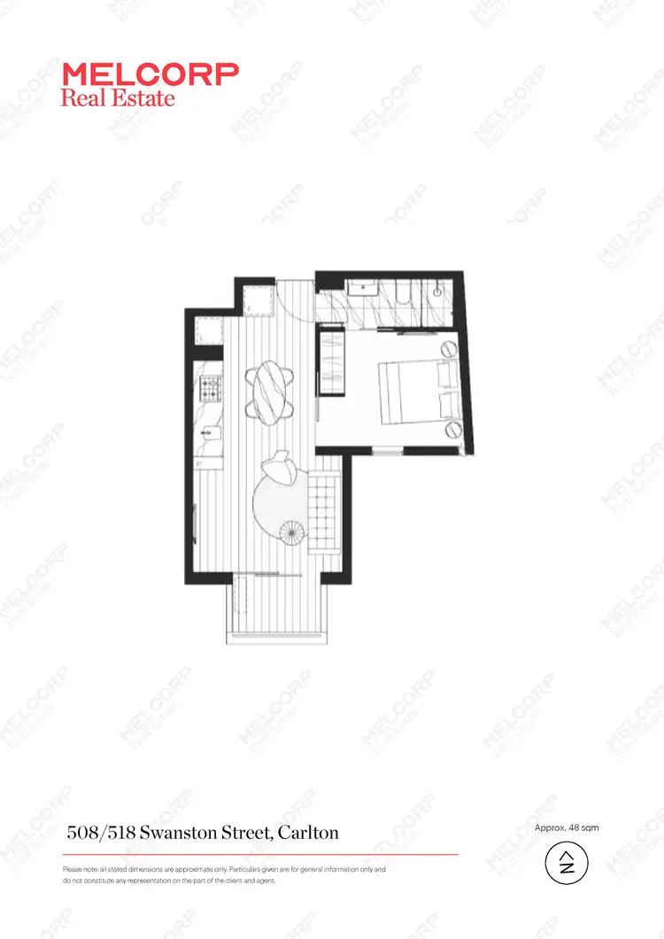 Floorplan of Homely apartment listing, 508/518 Swanston Street, Carlton VIC 3053