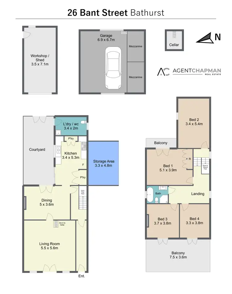 Floorplan of Homely terrace listing, 26 Bant Street, South Bathurst NSW 2795
