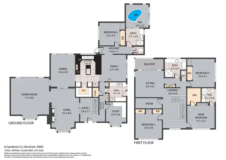 Floorplan of Homely house listing, 6 Gardenia Court, Horsham VIC 3400